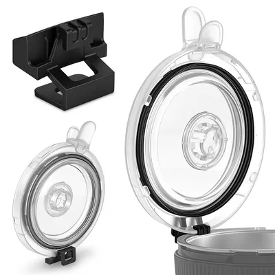 Produktbild von Geeignet für TM7 Zubehör, transparenter Mixbecher Deckel mit Halterung, Ersatzdeckel für Küchenmaschine, BPA-frei, spülmaschinengeeignet