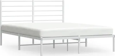 Obrázek produktu pro Kovový rám postele s čelem bílý 120 x 190 cm
