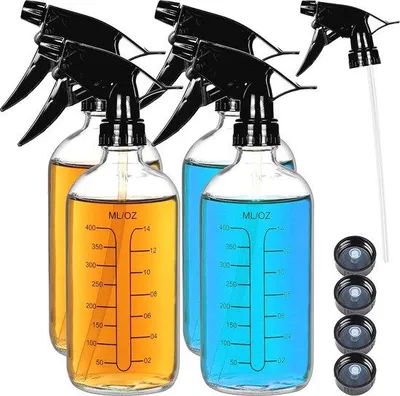 Obrázok produktu pre Sklenené rozprašovače 500 ml – 4 ks na vlasy a čistiace prostriedky