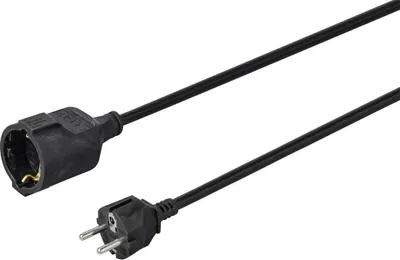 Produktbild von Sygonix SY-4872640 Strom Verlängerungskabel 16 A Schwarz 10.00 m H05VV-F 3G 1,5 mm²