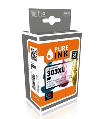 Immagine prodotto di Pure Ink 170745990076 Druckerpatrone Kompatibel Cyan - Magenta - Gelb (HP303XLCOXL)