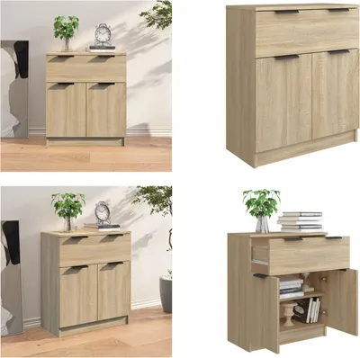 Obrázek produktu pro vidaXL Příborník Sonoma dub 60x30x70 cm materiál na bázi dřeva - Příborník - Příborníky - Skříňka - Úložná skříňka