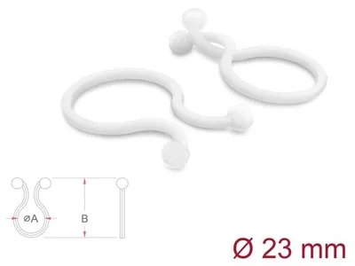 Immagine prodotto di Organizzatori di cavi trasparenti da 23 mm – confezione da 100 pezzi per l'organizzazione dei cavi