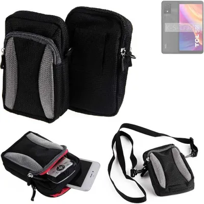 Produktbild von K-S-Trade Holster Schutz Hülle kompatibel mit TCL 501 Handy Hülle Gürteltasche Umhängetasche mit Zusatzfach schwarz