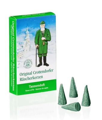 Zdjęcie produktu dla 5-częściowy zestaw świec kadzidlanych Crottendorfer o zapachu jodły, kolorowej mieszanki, cynamonu, zapachu adwentowego i drzewa sandałowego