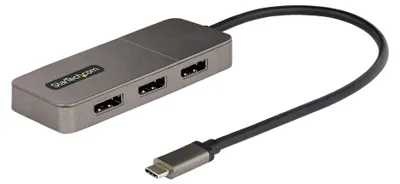 Imagen del producto de Hub USB-C a triple salida DisplayPort MST, resolución 4K a 60Hz, compatible con DisplayPort 1.4