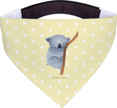 Produktbild von Mr. & Mrs. Panda Halstuch Koalabär - Gelb Pastell - Geschenk, Träumen, Hunde-Halstuch, Traumland, Lustige Sprüche, Hund, Koala, Bär, Hunde, Schlafzimmer, Für, schlafen