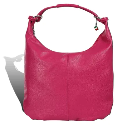 Image de Sac à bandoulière pour femme Florence, rose fuchsia, en cuir, dimensions 45 x 8 x 35 cm, référence D2OTF190P4