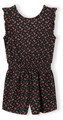 Minoti Jumpsuit Schwarz für Mädchen, Vorderansicht 2
