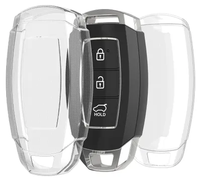 Produktbild von kwmobile Schlüsselhülle für Hyundai 3-Tasten Autoschlüssel Keyless Go Hülle - Autoschlüssel Schlüssel Hülle aus TPU Silikon - Schlüsselschutz Gehäuse