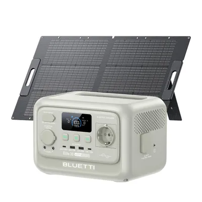 Obrázek produktu pro Elite 30 V2 – přenosná powerbanka se solárním panelem o výkonu 100 W, solární generátor LiFePO4 s kapacitou 288 Wh, výstup 600 W střídavého proudu, ideální pro kempování, cestování a karavany