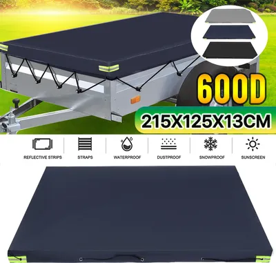 Produktbild von Plachta na príves Plochá plachta 215x125x13cm Plachta na príves (modrá) Plachta na príves pre automobilové prívesy 500-750 kg