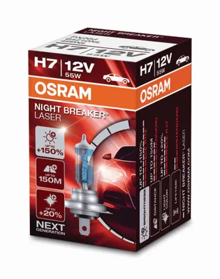 Immagine prodotto di OSRAM LASER NOTTURNO H7 PX26d 12 V/55 W (confezione da 1)