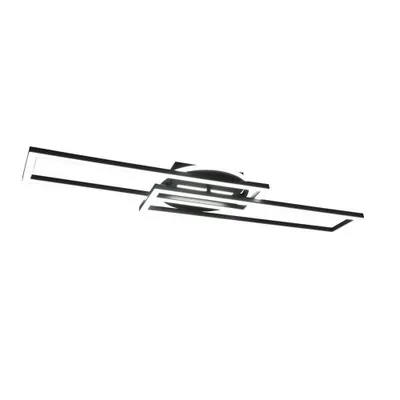 Image de Plafonnier LED TWISTER 30 W, de 2 700 à 6 000 K, 4 500 lm, métal noir et blanc, dimensions : 8,5 x 90,5 x 24,5 cm, IP20, RL