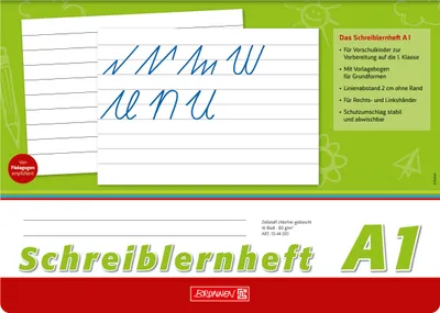Produktbild von BRUNNEN Schreiblernheft A4 quer liniert A1 1044001