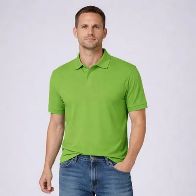 Produktbild von Herren Poloshirt lemongreen Gr. L : L : lemon green : 100% Baumwolle