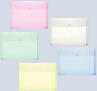Produktbild von FolderSys Sichttasche, DIN A4 quer, Dehnfalte, Klettverschluss, sortiert, (H x B) 249 x 330 mm, 10 Stück