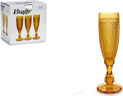 Produktbild von 6 bunte Sektgläser Champagner Glas Sektkelche Sektglas Gläser Kristal 180ml Vi-6 Farben Gold