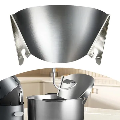 Produktbild von Spritzschutz 6,8" Edelstahl für Küchenmaschine, Mixer Zubehör kompatibel mit KitchenAid Tilt-Head, Spülmaschinenfest