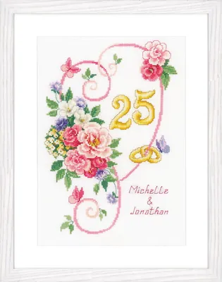 Produktbild von Vervaco Kreuzstich Set "Hochzeitstag", Zählmuster, 23x32cm