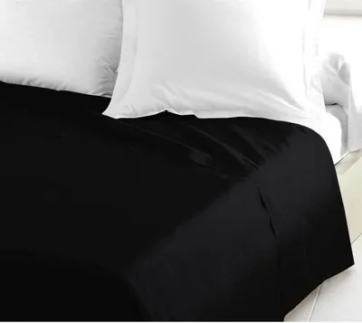 Obrázok produktu pre LOVELY HOME Drap Plat 100 % bavlna, 240 x 300 cm, čierna, 54 nití, dvojposteľ, OEKO-TEX