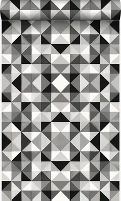 Immagine prodotto di Origin Wallcoverings carta da parati cubismo nero e bianco 53 cm x 10.05 m