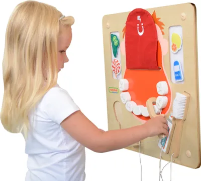 Obrázek produktu pro Masterkidz nástěnná senzorická nástěnná Montessori ústní hygiena Flex