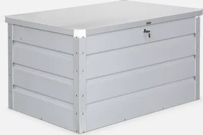 Immagine prodotto di Baule da giardino in metallo, 285L, Grigio alluminio