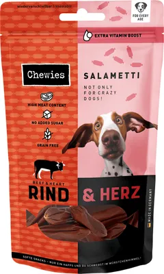 Produktbild von Chewies® SALAMETTI Rind mit Herz 200g