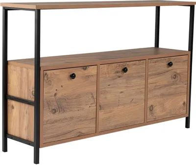 Produktbild von Skye Decor, Solace - Atlantic Pine, Black, Konsole, Atlantische Kiefer, 100 % MELAMINBESCHICHTETE SPANPLATTEN, 120 x 75 x 30 cm