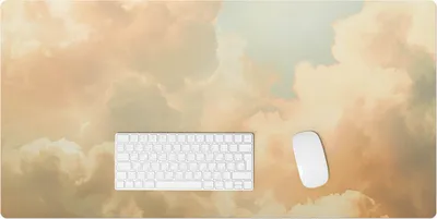 Produktbild von Pastellwolken – Schreibtischunterlage – Rutschfeste Tischunterlage – Schreibtischmatte für Büro & Zuhause – Schreibunterlage – Mauspad – Tischmatte – 100 x 50 cm