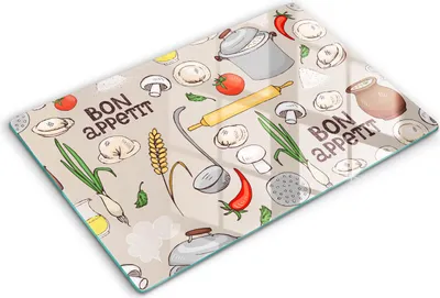 Produktbild von Abdeckung Glas - Küchenabdeckung - 80x52 cm - Abdeckplatte -Küchenillustration