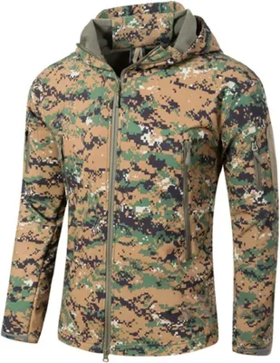 Produktbild von Taktische Softshelljacke für Herren, camouflagefarben und winddicht