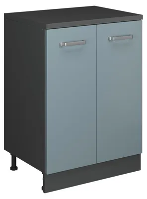 Obrázek produktu pro Skříň do podkroví Vicco Rion Modrošedá 60 x 81.6 cm bez šikminy se 2 dveřmi, Model 60804
