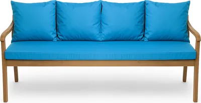 Obrázok produktu pre Vankúše na záhradnú lavicu Modrý| Sedák 170x60x7 + operadlo 4x 56x50cm| vankúš na záhradnú hojdačku| Podušky na záhradného nábytku pre 4 osoby