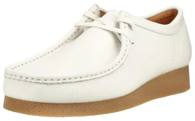 Produktbild von CLARKS Schnürschuhe Wallabee EVO mit Kieselkrepp-Effekt 1255 White Leather 46