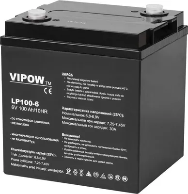 Image de Batterie gel Vipow 6V 100Ah Sans entretien Robuste