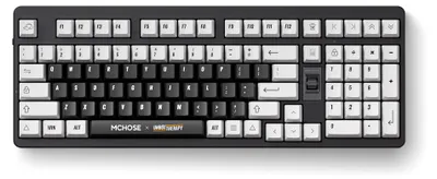 Produktbild von MCHOSE x Unbox Therapy - UT98, 98%, Verkabelt & Kabellos, USB + RF Wireless + Bluetooth, Mechanischer Switch, RGB-LED, Schwarz