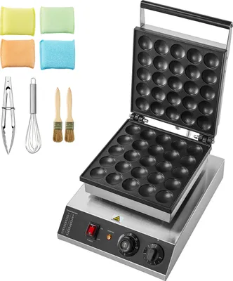 Zdjęcie produktu dla SucceBuy mini naleśnikarka, dorayaki z 25 kawałkami, średnica 43 mm, komercyjny grill elektryczny o mocy 1700 W, nieprzywierająca stal nierdzewna, kontrola temperatury ， czasu