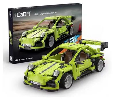 Produktbild von CADA Modellbausatz Grünes Rennauto mit Rückziehmotor