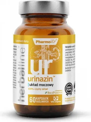 Obrázok produktu pre KAPSULY NA MOČOVÝ SYSTÉM (URINAZIN) BEZLEPKU 60 ks - PHARMOVIT (HERBALLINE)