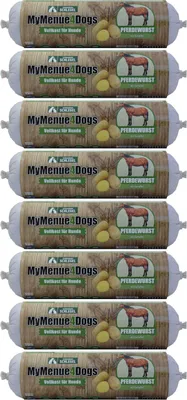 Produktbild von MyMenue4Dogs Hundefutter Pferdewurst - 8x 800g