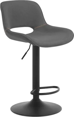 Produktbild von WOLTU Barhocker höhenverstellbar, Tresenstuhl, mit Fußstütze, Leinen Metall : Grau 1 Farbe: Grau Stückzahl: 1