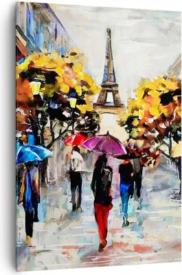 Produktbild von Bild auf Leinwand - Leinwandbild - Einteilig - Paris Stadt Zuhause - 70x100cm - Wand Bild - Wanddeko - Wandbilder - Leinwanddruck - Wanddekoration - Leinwand bilder - Wandbild - PA70x100-3941