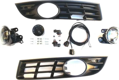 Produktbild von Nebelscheinwerfer Komplettset Gitter Kabel Schalter passend für Passat 3C B6