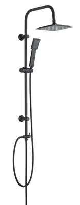 Produktbild von Duschsystem Cuadro Schwarz matt
