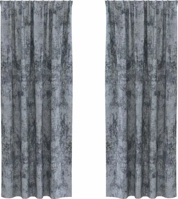 Produktbild von vidaXL Samtvorhänge mit Vorhängen 2 pcs Silber Grau 260 x 140 cm Samt