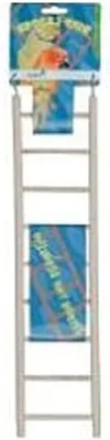 Productafbeelding van Houten Vogelladder - Vogelkooi Ladder - Vogels Trainen - 9 Treden - 41.9 cm - Houtkleur