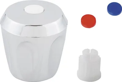 Produktbild von KIRCHHOFF Haubengriff, Chrom mit Rastbuchse, Markierung blau/rot/weiß