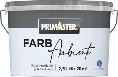 Produktbild von Primaster Farbambiente Wandfarbe matt pastellblau 2,5 L